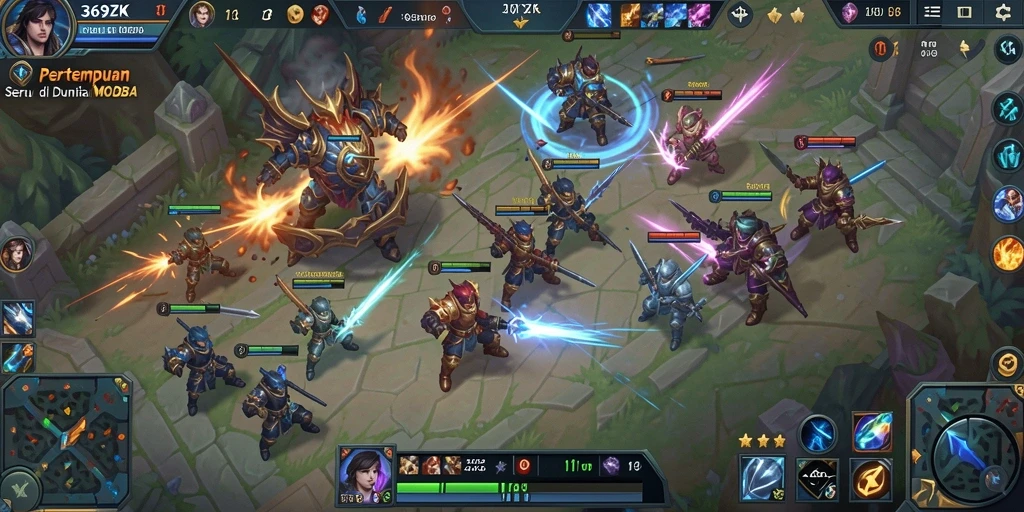 Screenshot gameplay 369ZK menampilkan aksi seru di arena MOBA.