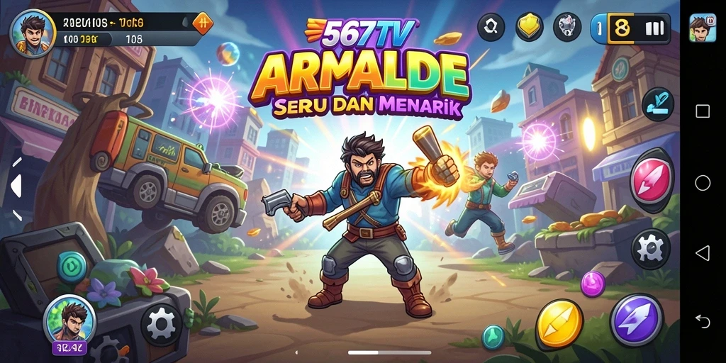 Screenshot utama 567TV menampilkan gameplay arcade yang seru dan interaktif.