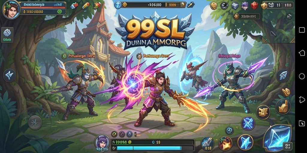 Tampilan gameplay seru dalam dunia petualangan MMORPG.