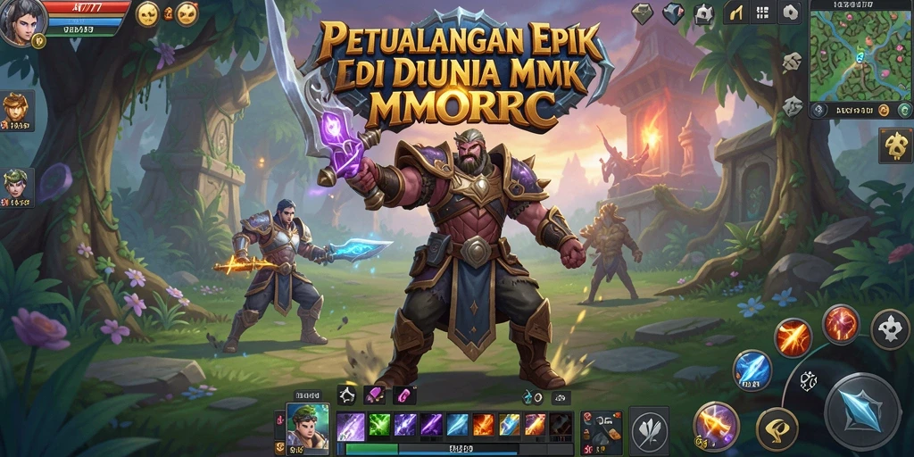 Tampilan gameplay epik dalam dunia fantasi A7777.