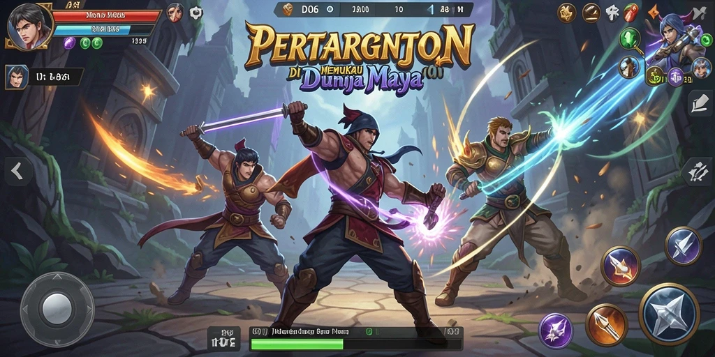 Tangkapan layar D06 menampilkan aksi pertarungan seru antar karakter.