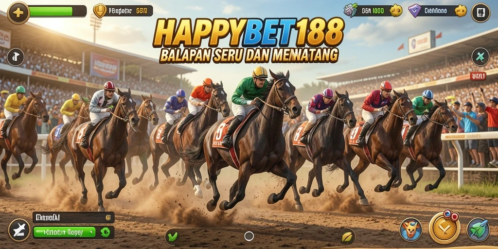 Gameplay balapan seru dan menantang pada HAPPYBET188.