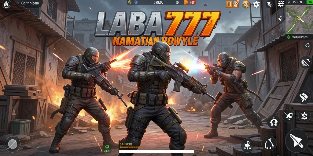 Gameplay intens LABA777 dalam pertempuran Battle Royale.