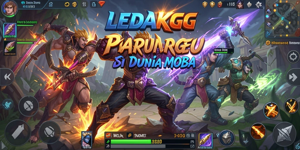 Screenshot gameplay <strong>LEDAKGG</strong> yang menampilkan pertarungan seru antar karakter.