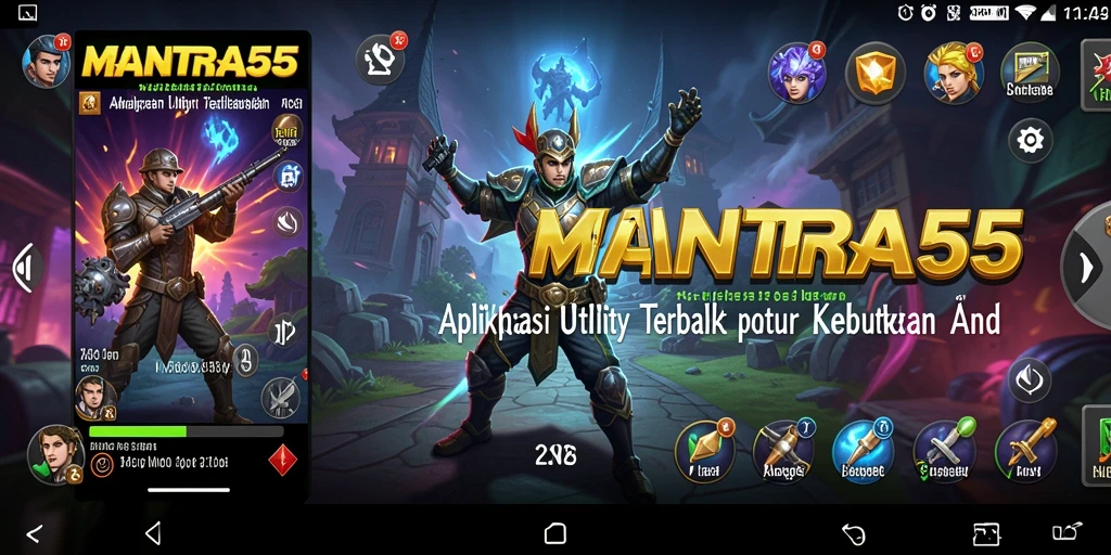 Tampilan antarmuka utama aplikasi MANTRA55 yang memudahkan akses fitur.