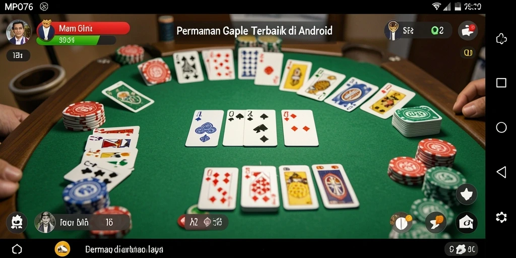 Tampilan gameplay Gaple yang seru dan mendebarkan di MPO76.