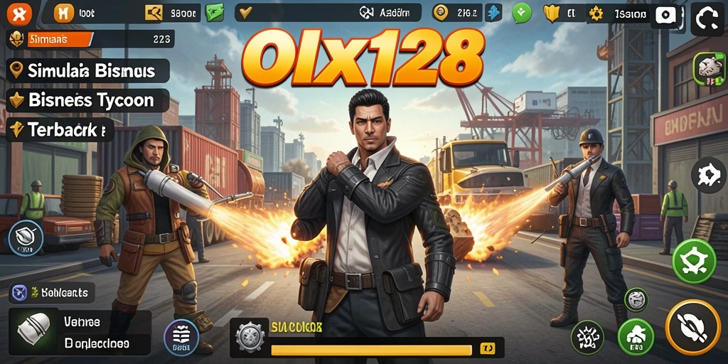 Gameplay menarik dalam OLX128 menampilkan strategi bisnis yang seru.