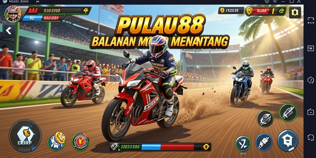 Gameplay seru balap motor di PULAU88.