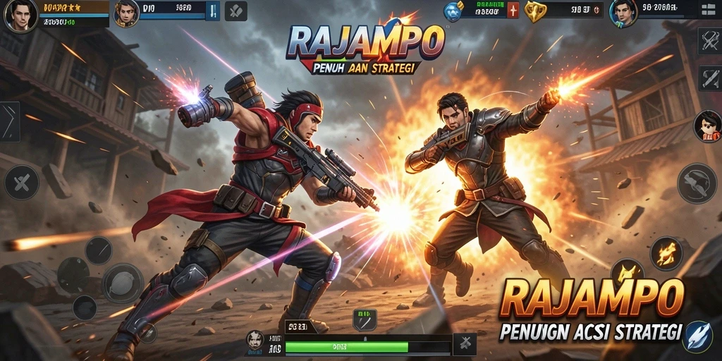 Tangkapan layar menampilkan aksi seru dari gameplay RAJAMPO.