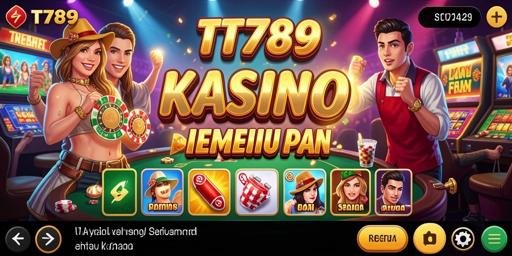 Screenshot utama TT789 menampilkan pengalaman bermain Kasino yang mendebarkan.