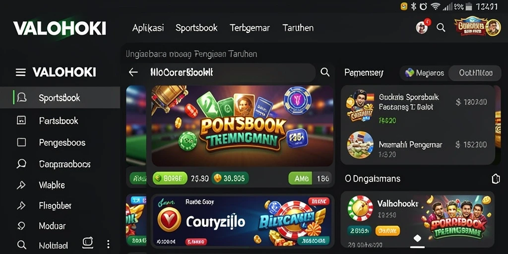 Tampilan gameplay VALOHOKI yang menarik dengan berbagai opsi taruhan.